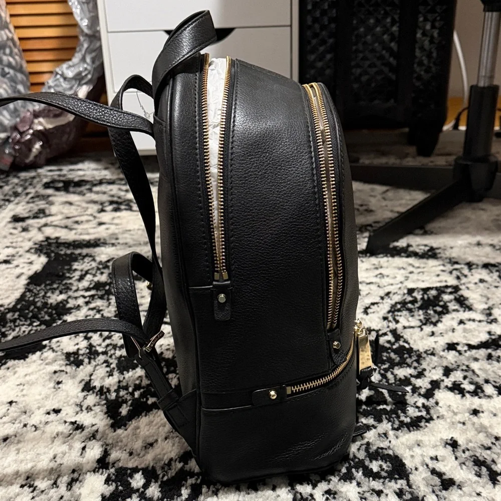 Michael Kors Black Pebbled Backpack - Picture 5 of 7